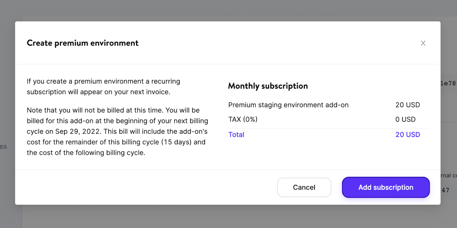 premium environment add-on